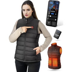 POSUGEAR šildoma liemenė moterims su 12 V x 1,5 A maitinimo banku, šildoma šildoma striukė moterims su 
