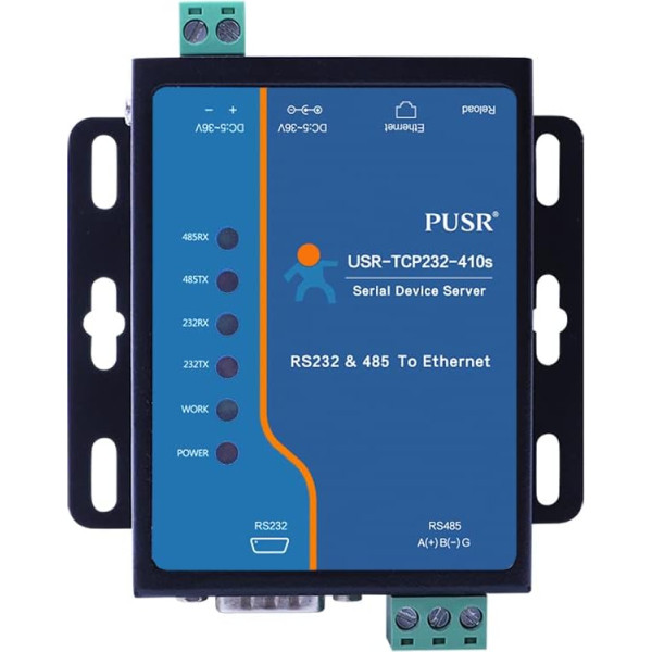 PUSR RS232 RS485 Modbus RTU į Modbus TCP šliuzas Serijinis-Eterneto keitiklis USR-TCP232-410s