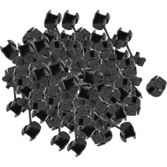 sourcingmap® 100Pcs HDB-2P-4 plokščias kabelis vielos įtempimo reljefas Bush Grommet 10,5 mm ilgio