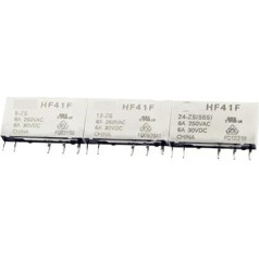 41F HF41F INDUSTRIAL RELAY SUBMINIATŪRINĖS GAMYBOS RELĖS HF41F-24-ZS HF41F-12-ZS HF41F-5-ZS HF41F 24V 12V 5V ZS 5PIN valdymo relės (HF41F-24-ZS)