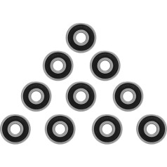 Mavaol Hochgeschwindigkeitslager, doppelte Gummidichtungen, hochharter Lagerstahl, reibungslose und stabilile Leistung, für kleine Motoren, Haushaltsgeräte, Förderbänder