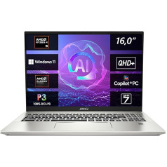 MSI Prestige A16 AI+, Verslo nešiojamasis kompiuteris, Copilot+ PC, 16,0