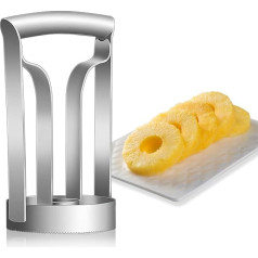 shoxil Pineapple Corer Didelis nerūdijančio plieno ananasų šerdis Pineapple Corer Peeler Ananasų pjaustyklė Vaisių pjaustymo įrankis Paprastas virtuvės įrankis Didelis