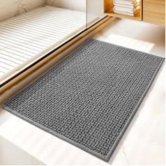 Neslystantis vonios kilimėlis: Vonios kilimėlis plaunamas 40 x 60 cm vonios kilimėlis - minkštas šenilinis vonios kilimas - absorbuojantis vonios kilimėlis, neslystantis skalbimo mašinoje - vonios kilimėlis vonioje