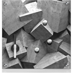 Zeller Present ZollCubes 11654 Memo lentelė stiklinė pilka 40 x 60 x 2 cm