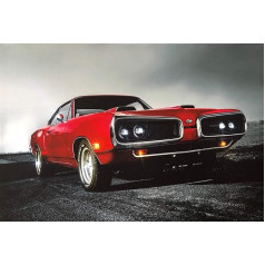 LED paveikslas su apšvietimu LED drobės paveikslas 65 x 45 cm Šviečiantis paveikslas JAV automobilis / Senovinių automobilių sieninis paveikslas