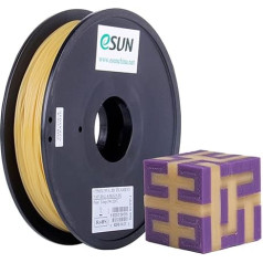 eSUN vandenyje tirpi PVA gija 1,75 mm, 3D spausdintuvų PVA gija, matmenų tikslumas +/- 0,05 mm, 0,5 kg ritė (1,1 LBS), pagalbinė medžiaga 3D spausdintuvams, natūrali