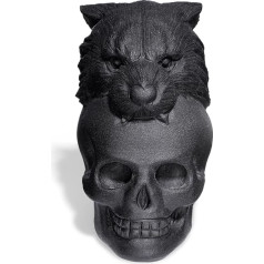 Leopardo galvos ornamentas su matiniu Obsidiano natūralaus brangakmenio galvos skulptūros statulos namų dekoro, 4,8 * 3,5 * 5,9 cm