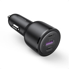 UGREEN Cigarečių žiebtuvėlio USB C 69 W automobilinis įkroviklis Cigarečių žiebtuvėlio automobilinis USB C įkroviklis, suderinamas su 