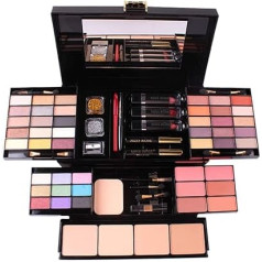 132 spalvų akių šešėlių maskuoklis Lūpų blizgesio pudra Fondas Pudra Blush makiažo paletė Ranka pudra Akių šešėliai Turtingos spalvos kosmetikos rinkinys Puikiai tinka profesionalams ir kasdien #1