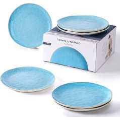 MIAMIO 6 x 28 cm rankų darbo keraminių indų rinkinys - Lumera kolekcija (mėlyna)