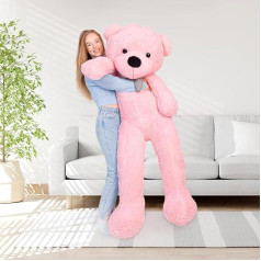 MAKOSAS Meškiukas Pliušinis minkštas žaislas vaikams (rožinis, 180 cm)