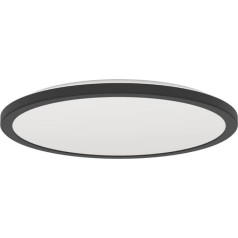 EGLO connect.z Smart Home LED Badezimmer Deckenleuchte Rovito-Z, ZigBee, App und Sprachsteuerung Alexa, warmweiß-kaltweiß, RGB, dimmbare Bad Deckenleuchte, schwarz, IP44, Ø 39 cm