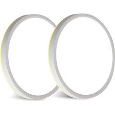 LED lubinis šviestuvas Plokščias LED lubinis šviestuvas 3 spalvos 2700 K / 4000 K / 6500 K Skersmuo 22 cm 24 W 2400 LM IP44 LED šviestuvas lubinis apvalus modernus vonios kambario šviestuvas Vonios kambario šviestuvas LED lubinis šviestuvas 2 vnt.