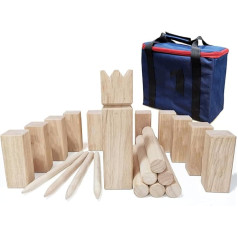 Kubb žaidimas Mėtymo žaidimas Viking Game Premium Rubber Wood Backyard Throwing Toy with Carry Bag