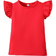 Magic Park 12M-7Y Kūdikių mergaičių palaidinė Toddler Ruffle marškinėliai vaikams mergaičių paprastas Tee atsitiktinis Tops mergaitėms