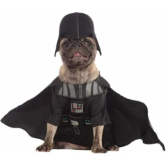 Rubie's Official Darth Vader Dog Fancy Dress Star Wars Dark Side Evil Villain Puppy Pet kostiumas XL Neck to Tail 28