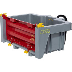 RollyToys rollyBox traktoriaus priekaba (pakreipimo funkcija, pilka/raudona spalva, skirta 3-10 metų vaikams, skirta vaikiškiems traktoriams) 408948