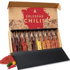TIMBER TASTE® Scharfes Chili Gewürze Geschenkset für Männer & Frauen [BIS 700.000 SCOVILLE] - Das 10er-SET mit vollem Schärfespektrum - Besonderes Chili Set Geschenke für Männer & Schärfeliebhaber