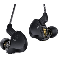 KEEPHIFI CCZ Solo DC02 laidinės ausinės, dvigubos magnetinės grandinės DD HiFi IEM ausinės, PU + PET kompozitinės membranos ausinės, aukščiausios kokybės matinio metalo ausinės kompiuteriniams žaidimams, muzikantams