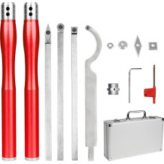 Hartmetall-Drehwerkzeuge, maxant Hartmetallbestückte Holzdrehmaschinen-Set mit Hartmetallschneidern, abnehmbarem Griff aus Legierung und Aluminium-Tragetasche, Holzdrehwerkzeug-Set für Heimwerker