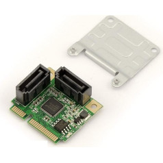 KALEA-INFORMATIQUE Valdiklio kortelė © Mini-PCI-EXPRESS (MiniPCIE Disc) - 2 prievadai SATA 3.0 kabelis (CHIPSET ASM1061R-RAID)