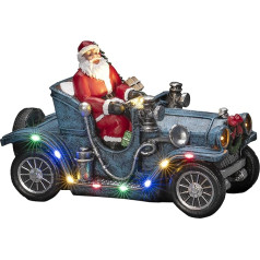 Konstsmide 4239-000 LED Kalėdų Senelis automobilyje, 11 spalvotų šviesos diodų, maitinamas iš baterijos, vidaus