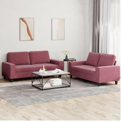 ‎Ciadaz CIADAZ 3201888 2 dalių sofos komplektas, vyno raudonos spalvos audinys, poilsio sofa, sofos ir kušetės, poilsio sofa, svetainės sofa, sofa su