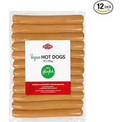 HOT DOG WORLD - Veganiškos dešrelės su dešrelėmis 50 g (12 vnt.)