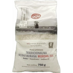Tradicinė rupi, ne joduota, nerafinuota jūros druska (750 gramų maišelis) - gryna ekologiška ir nerafinuota jūros druska, tinkama maistui gaminti ir valgomajai druskai (26 oz) (1)