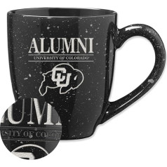 Rico Industries NCAA Colorado Buffaloes Alumni keraminis kavos puodelis, 473 ml, lazeriu graviruotas, taškuotas keraminis kavos puodelis