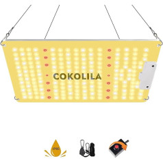 COKOLILA Viso spektro LZB1100 Dimmable LED Grow Lamp, vandeniui atspari LED augalų lempa su 222 SMD šviesos diodais, infraraudonųjų spindulių auginimo šviesa, skirta 60 x 60 cm patalpų palapinei, kurioje auga sėklos, pumpurai, daržovės ir gėlė
