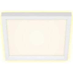 BRILONER Leuchten LED lubų šviestuvas su foninio apšvietimo efektu 18 W 2400 liumenų 3000 kelvinų baltos spalvos 293 x 293 x 39 mm (D x Š x V)