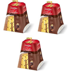 Dal Colle Pandoro Triplo Cioccolato kalėdiniai saldainiai su pieniniu šokoladu, baltojo šokolado kremu ir tamsaus šokolado lašeliais, 750 g, 3 vnt.