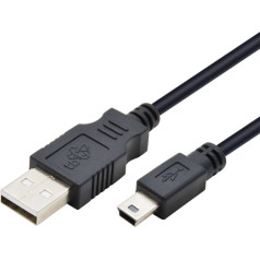 Kabelis usb - mini usb 1,8 m. juodas