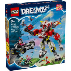 Lego Dreamzzz 71497 coopers tiger mech ir hot rod nulinės plytos