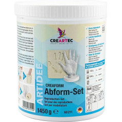 CREARTEC formų rinkinys vaikų ir suaugusiųjų rankoms lipdyti 1450 g Pagaminta Vokietijoje