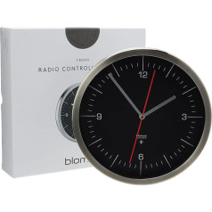 Blomus - Radijo bangomis valdomas sieninis laikrodis - Crono - Nerūdijantis plienas - Skersmuo 24 cm