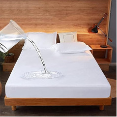 Neperšlampamas čiužinio užvalkalas 140 x 200 cm Kvėpuojantis čiužinio užvalkalas Neperšlampamas čiužinio užvalkalas Skalbiamas apsauga nuo drėgmės 30 cm gylio (140 x 200 cm)