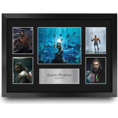 HWC Trading FR A3 Jason Momoa Aquaman Dovanos su parašu Mounted Photo Display Film Memorabilia A3