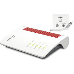 AVM FRITZ!Box 6670 Cable | Maršrutizatorius vienai kabelinei jungčiai (DOCSIS 3.1 kabelinis modemas, 2x2 Wi-Fi 7 su 2880 Mbps (5 GHz) ir 688 Mbps (2,4 GHz), Zigbee integracija 1 x 2,5 Gigabit LAN prievadas)