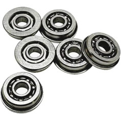 10 Stück MF93 Lager mit offenem Flansch, 3 x 9 x 2,5 mm, Miniatur-Flanschlager mit tiefer Nut, offene Lager ohne Dichtung