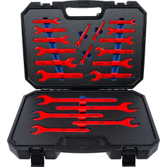 BGS 71085 VDE viengubų atvirais galais veržliarakčių rinkinys SW 6 - 32 mm 20 dalių
