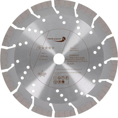 PRODIAMANT BG013 Profesionalus deimantinis pjovimo diskas 230 mm x 22,2 mm betonui, natūraliam akmeniui, plytoms ir falsteriui, pagamintas Vokietijoje, suvirintas lazeriu, kaltinis, 13 mm Turbo segmentai