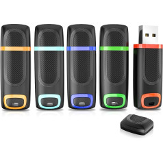 USB atmintinė 16 GB 3.0, 5 vnt. Vansuny USB atmintinė 3.0 16 GB, 16 GB atmintinė su LED lemputės dangteliu ir kilpa, skirta kompiuteriui / staliniam kompiuteriui / nešiojamajam kompiuteriui / automobilio garso aparatūrai / žaidimų konsolėms