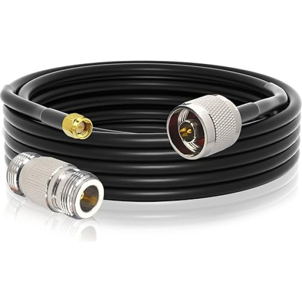 YILIANDUO LoRa antenos ilgintuvas N vyriškos ir SMA vyriškos lyties koaksialinis 0 Y240 kabelis + N moteriškos lyties adapteris WLAN maršrutizatoriui LoraWan Gateway antena RAK Nebra Bobcat HNT Helium Hotspot Miner antena