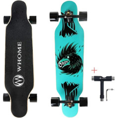 WHOME Longboards - 31 colio maža ilgoji riedlentė, skirta suaugusiems, vaikams, mergaitėms, berniukams, pradedantiesiems ir profesionalams, su T įrankiu