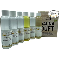 6 x 250 ml pirties infuzijos koncentratas - Allgäu kalnų žolės, eukaliptas, Maljorkino kalnų pušis, portugališkas apelsinas, pirties vaistas, Tuniso citrinžolė - išskirtinis 