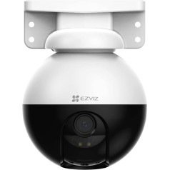 EZVIZ 2K WLAN IP PT kamera, lauko kamera su dirbtinio intelekto asmens aptikimo funkcija, aktyviąja gynyba, 30 metrų spalvotu naktiniu matymu, 352° posvyriu/95° pakreipimu ir SD kortelės lizdu, C8W Pro