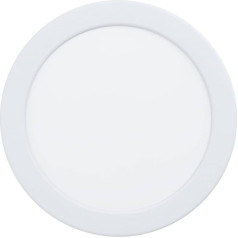 EGLO connect.z Smart-Home LED Bad-Einbaustrahler Fueva 6-Z, flach, Ø 16,6 cm, ZigBee, App und Sprachsteuerung Alexa, RGB, warmweiß-kaltweiß, dimmbar, Metall Einbauspot weiß, IP44